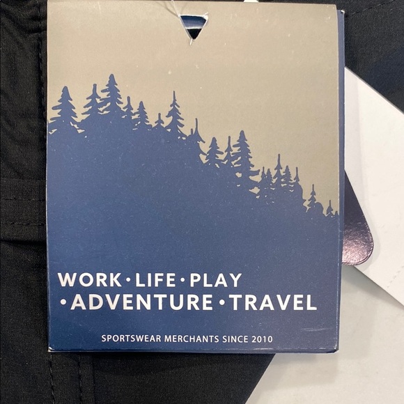 Surf & Swim Co. Short Hiking Swim E-Waist Utility Pockets Black Blue Size Large - Picture 12 of 14